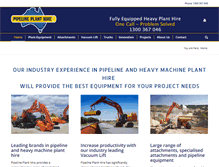 Tablet Screenshot of pipelineplanthire.com.au